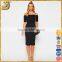 OEM plus size bodycon midi dress, black off-shoulder midi dress, fashion midi dress