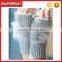 V-410 fashion crochet knitting fingerless mittten gloves with fur pom knit arm warmer
