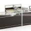 Black sound proof office workstation partition for 2 staff FOH-SS18-2814