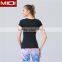 Hot Sale Custom Women Gym Wear Workout Clothing Body Fit Blank V Nect T Shirt With Great Stretch