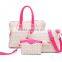 China hot selling hit color bags 3 pcs handabg set for lady