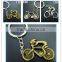 Zinc alloy casting 3D bicycle keychain/metal bike shaped keyring for sports meeting