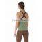 wholesale 95 cotton 5 spandex green singlet women x back sexy top