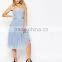 2015 fashion midi tulle skirt