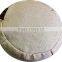 yoga meditation round zafu cushion with Buck wheat filling in jute with carry handle
