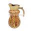 arabic style glass drinking jug set golden plating