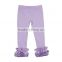 Wholesale 2016 triple ruffle fully strip solid sew sassy boutique baby icing ruffle pants