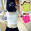 7 Colors Summer Style Women Short Sport Crop Top Sleeveless U Croptops Fitness Gym Tank Tops Femme Vest Tube Top