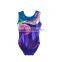 Custom Metallic Fabric Rhinestone Gymnastics leotards for girls