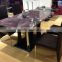 TB fancy heavy-duty retangle/round marble dining table and chairs