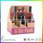 china factory made corrugated 4-bottle cardboard wine carriers box