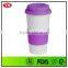 16oz insulated double walled thermal plastic mug with sleeve