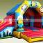 Customsized inflatable colorful combo castle with slide for kids