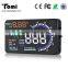 5.5 Inch Car HUD A8 Large Screen Head Up Display With OBDII or EUOBD Display Interface Nano Tech Driving Mileage Measurement