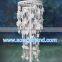Wholesale 5M Length Wedding Decoration Diamond Cut Crystal Beads Strands Garland With 5CM Flower and Pearl Beads
