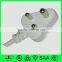 3 pin round pin Indian plug, India AC power plug VDE power cord