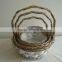 3 set handmade willow storage baskets with handle