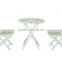 Outsunny Outdoor Wooden 3pc Patio Dining Bistro Set - White