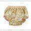 2016 hot sale comfortable beautiful Gold polka dot Baby Bloomer