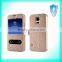PU Magnetic Leather case with View Window case with Sleep funtion For Samsung S6