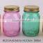 500ml 350ml Glass Mason Jar Sprayed Color