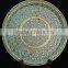 Indian Marble Thali Plate Handicraft Gift Decor gold leaf Gallery Hindu God Puja Ganesha Miniature Painting