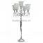 CRYSTAL candle holder , CANDELABRA CENTERPIECE FOR WEDDING