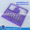 Colorful plastic stationery frame purple plastic frame using injection machine