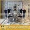 Modern 8 seater marble dining table black stone table