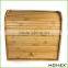 Bamboo bread box double decker retro bread bin Homex BSCI/Factory