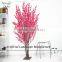 SJZJN 312 Mini Bansai Artificial Peach Blossom Tree /Potted Peach Blossom Tree High Quality