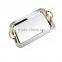 stainless steel oval food serving trays with stainless steel handles
