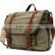 Unisex,Vintage Casual Cotton Canvas Leather Haversack Messenger Bag Courier Bag Haversack, Bookbag ,Shoulder Bag For Men & Women