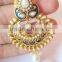 bollywood polki gold tone dangler EARRINGS