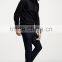 High quality black plain stylish custom cowl neck hoodies for men