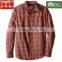 2016 Pure cotton casual shirt men's flannel plaid shirt