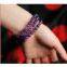 bracelet,natural amethyst, chinoiserie