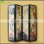 Colorful elegant folding waterproof canvas screen bamboo folding screen sliding doors interior room divider GVLB03