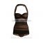 New Fancy Design Sexy Ladies Black Sheer stretch-mesh One Piece Swimsuit