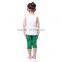 Green Mermaid Short Sleeve Top with short Pants Kids Outfit
