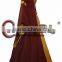 Brown&Saffron Medieval Renaissance Victorian Ball Gown Dress Costume For Gothic And Fantasy Parties