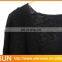 Ladies open back black cable knit sweater poncho
