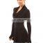 2016 BAIYIMO Wholesale Women's Cowl Neck A-Line Tunic Sweater