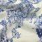 Hangzhou Printed Blue and White Porcelain Fabric Paisley 100% Pure Silk Chiffon Fabric