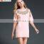 Pleated short dresses beaded chiffon women dresses summer