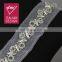 Factory direct pearl and rhinestone fower mesh Lace Trims