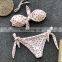 2019 New Style Fashion Hot Ladies Bikini Set Tops Cut Out Padded Bow Dot Women Swimsuit Low Waist Plus Size