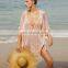 Summer Free Size knitted Tunic Tassel Holiday Dress Swimwear V-neck Swimsuit Beach Solid Color Cover Up UK
