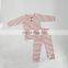 Striped Organic Cotton Rib Knitted Pajama Set For Baby