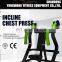 Factory Price Commercial YW-1902 Gym Equipment Incline Chest Press
